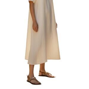 Sam Edelman Leather T-Strap Sandals Size 7 AE Outfitters Summer Flat Chic